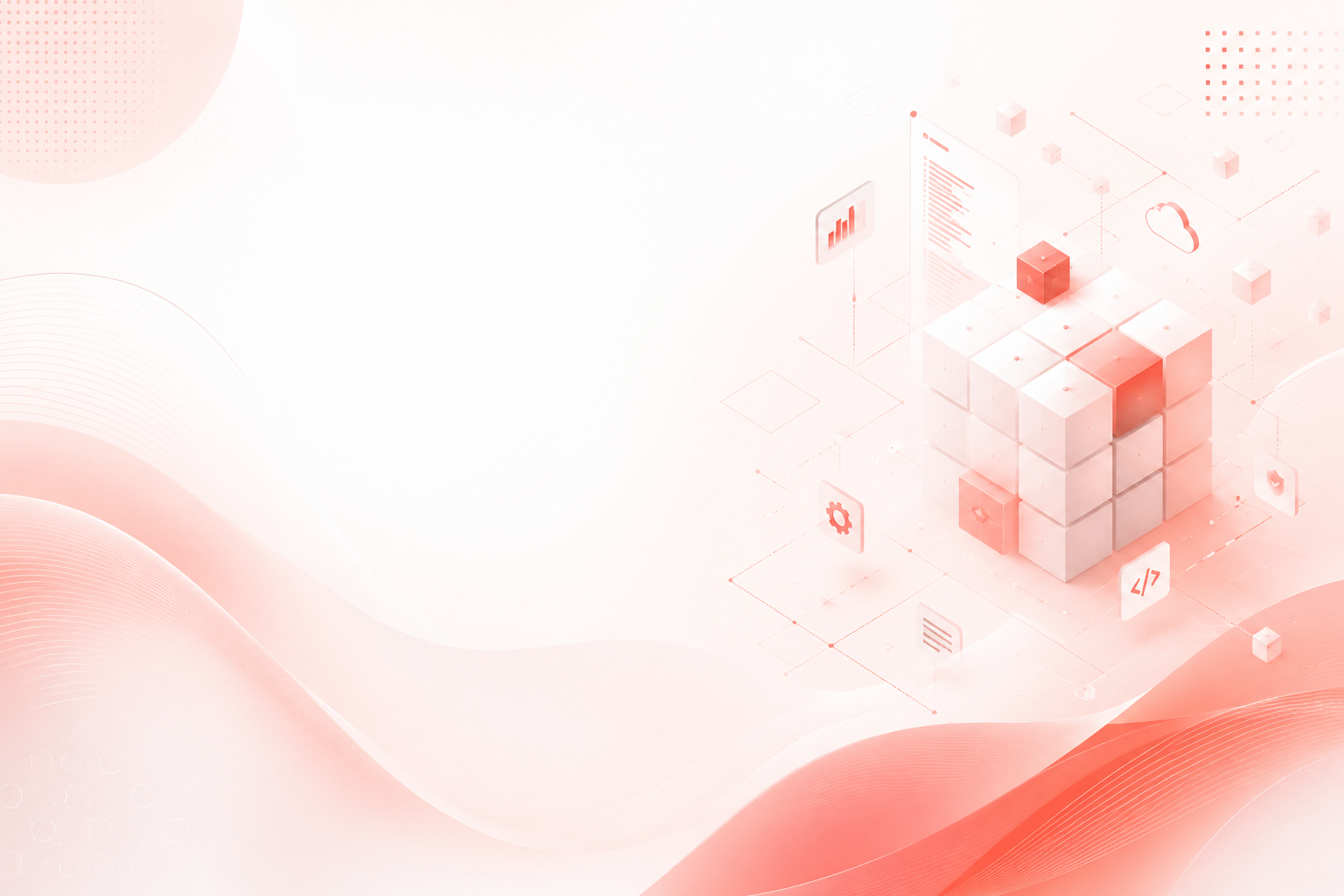 Product Engineering - isometric modular cube of services, code blocks and platform components